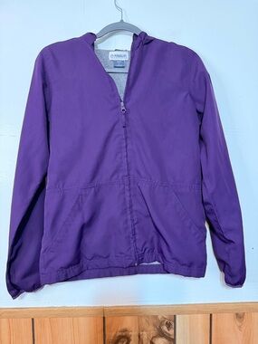 Magellan Outdoors Purple Hooded Windbreaker Jacket